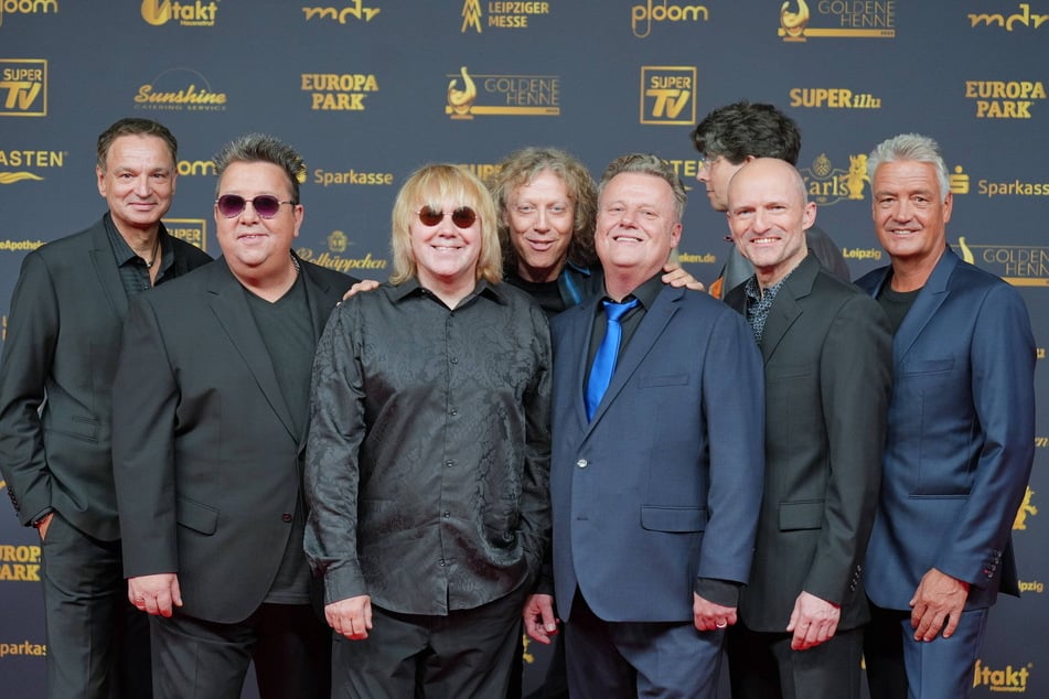 Die Prinzen (v.l.): Mathias Dietrich (61), Sebastian Krumbiegel (59), Tobias Künzel (61), Alexander „Ali“ Zieme (54), Henri Schmidt (57), Wolfgang Lenk (58) und Jens Sembdner (58).