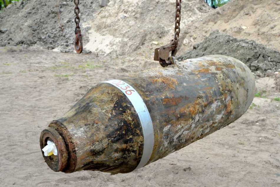 Eine 250-Kilogramm-Weltkriegsbombe wird am Donnerstag in Oranienburg gesprengt.