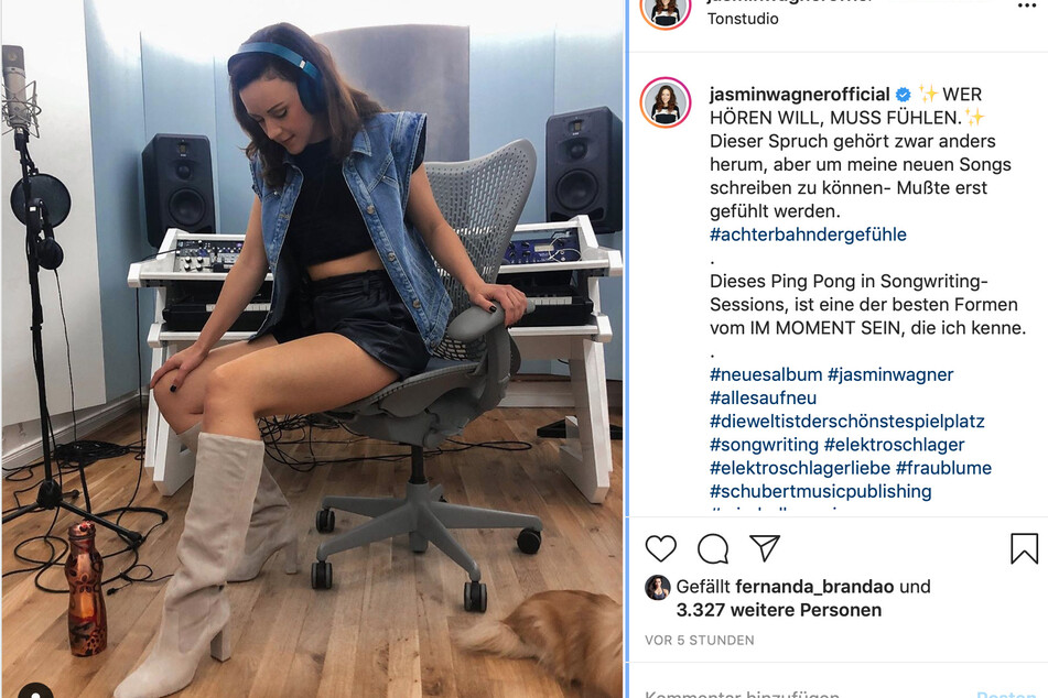 Jasmin Wagner (40) im Tonstudio.