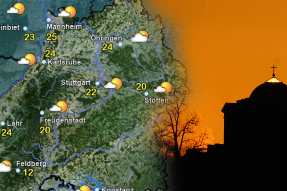 So wird das Wetter am Donnerstag in Baden-Württemberg. (Fotomontage)