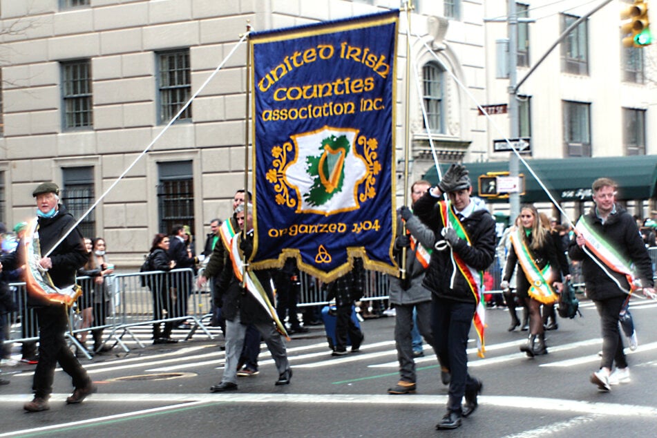 The parade and marching ended at fifth ave. and 80th St., but the festivities raged on.