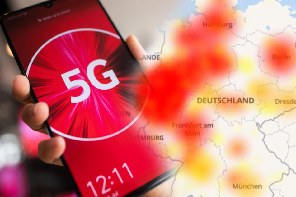 Viele Vodafone-Nutzer haben Probleme. Das zeigt auch die Störungskarte.