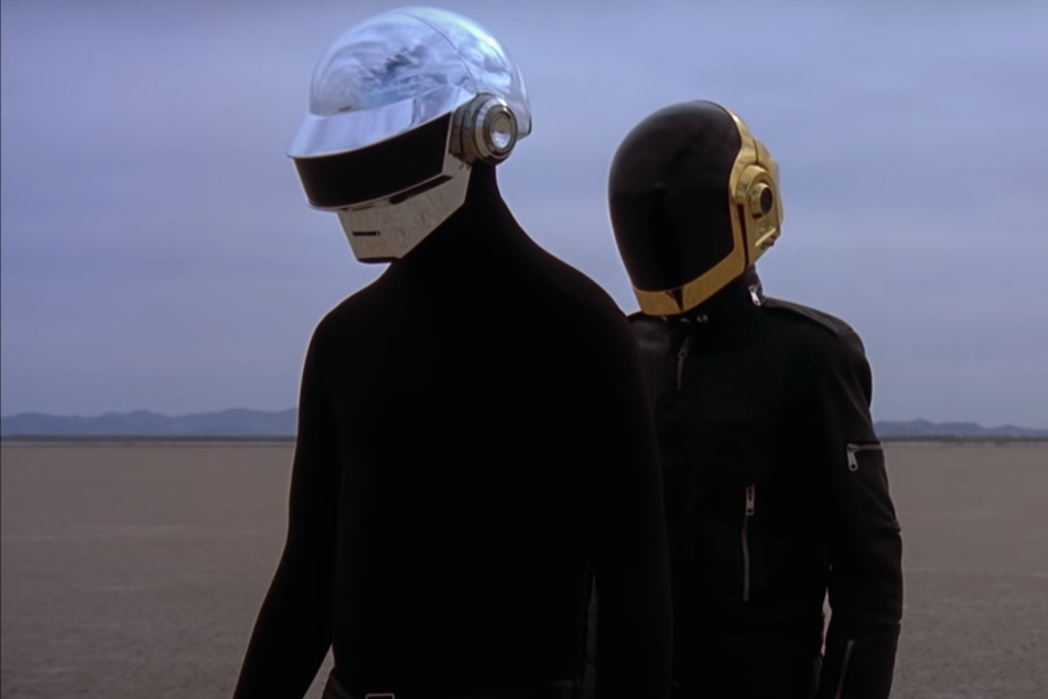 Daft Punk's video features a dramatic farewell scene.