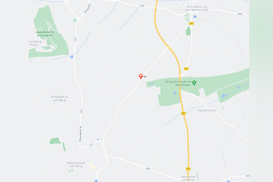 Der schreckliche Unfall ereignete sich auf der Kreisstraße 1 zwischen Weisenheim am Berg und Kirchheim (Landkreis Bad Dürkheim).