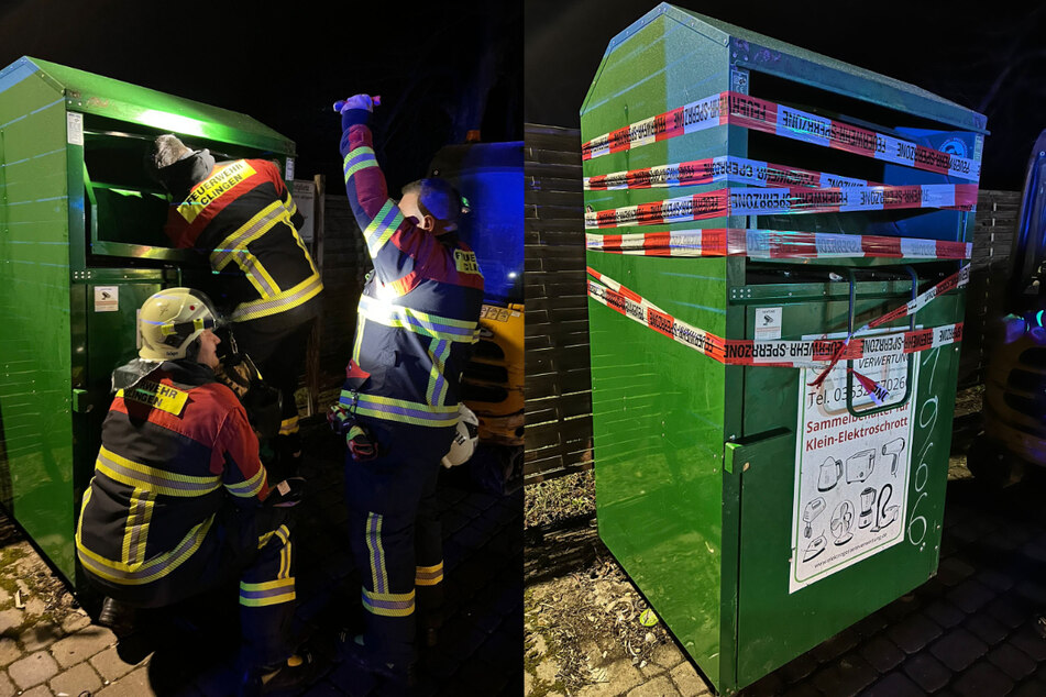 Merkwürdige Geräusche aus Elektroschrottcontainer: Grund überrascht die Feuerwehr