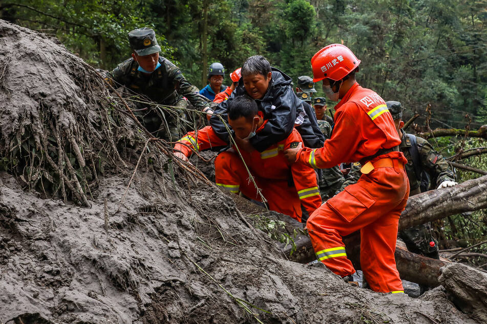 In der Region Sichuan kommt es immer wieder zu Erdrutschen, wie hier im September 2022.