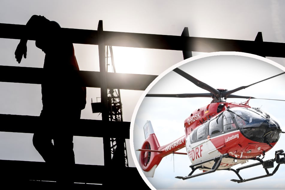 Bei Arbeiten mit einem Kran wurde ein Mann so schwer verletzt, dass er mit dem Hubschrauber ins Krankenhaus geflogen werden musste. (Symbolfoto)