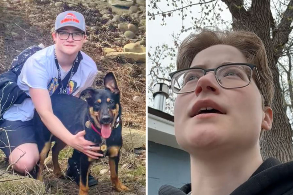 Cassidy Zimmerman (22) und ihr Hund Bodie sind ein Herz und eine Seele. Doch plötzlich konnte die Amerikanerin ihn nicht mehr sehen - bis sie nach oben blickte.