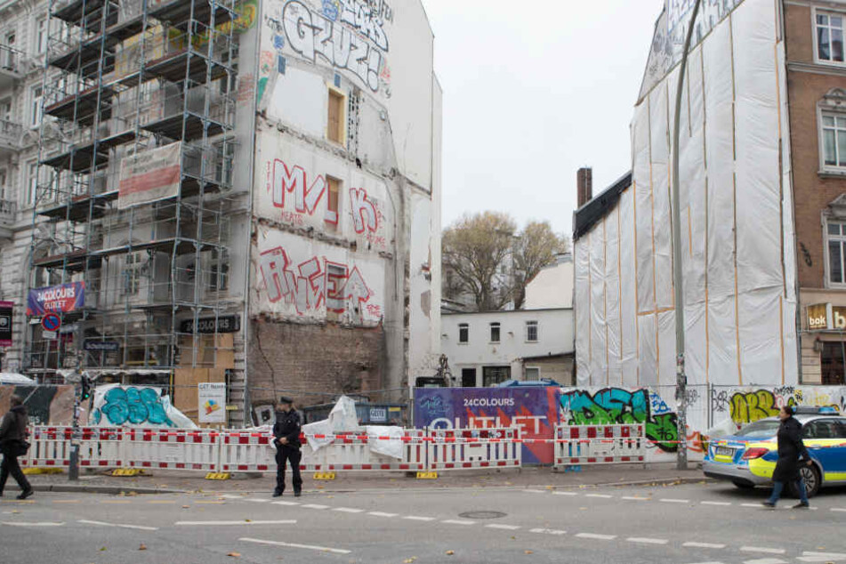 Auf dieser Baustelle am Schulterblatt wurde ein Blindgänger gefunden.