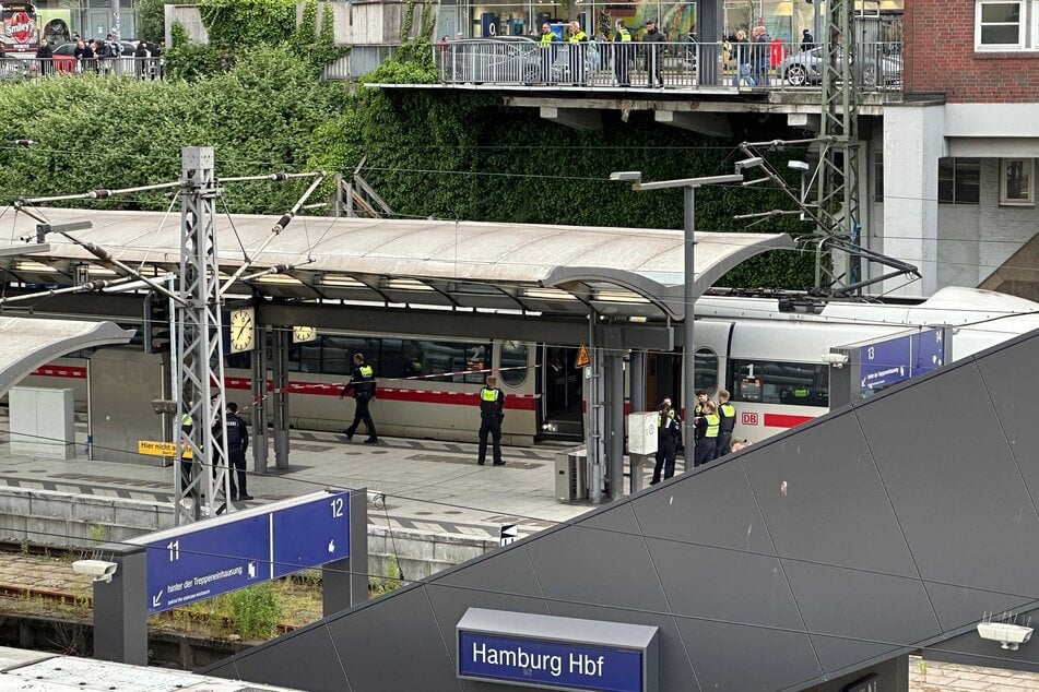 Die Gleise 13 und 14 des Hamburger Hauptbahnhofs waren nach der Tat komplett gesperrt. Dort soll eine Frau gegen 18 Uhr um sich gestochen haben.