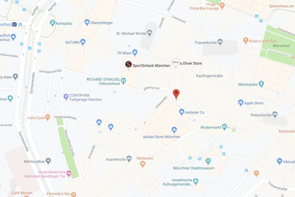 Im Bereich Färbergraben in der Münchner Innenstadt sorgt eine defekte Gasleitung für Unruhe.