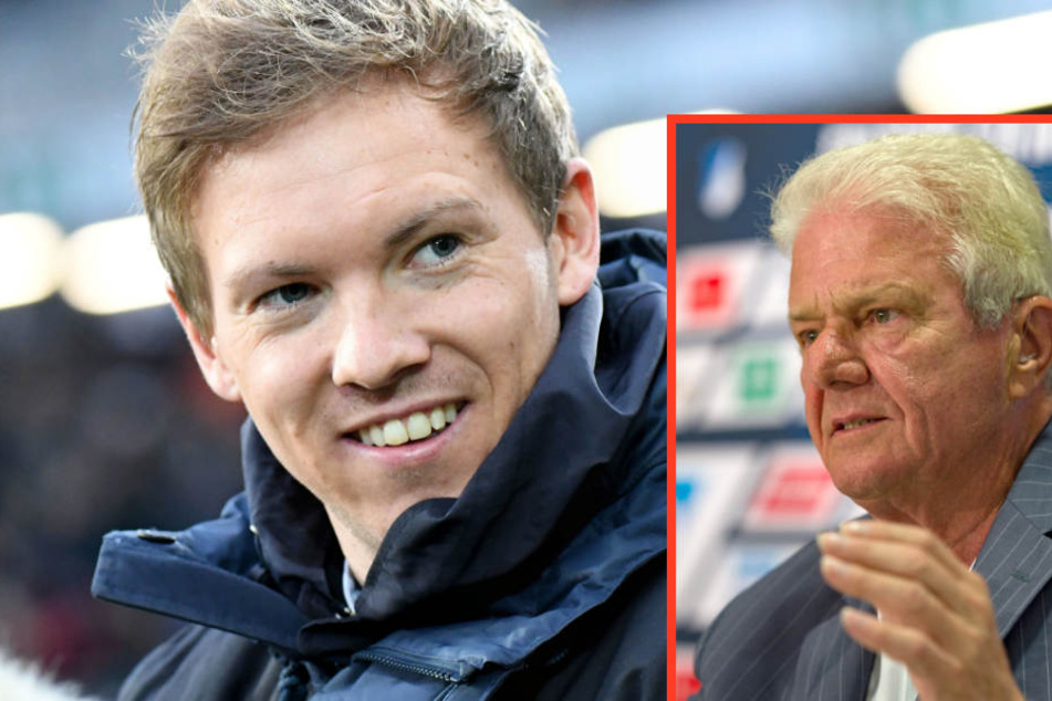 Dietmar Hopp (kleines Bild) will noch eineinhalb Saisons mit Trainer Julian Nagelsmann (großes Bild) feiern.