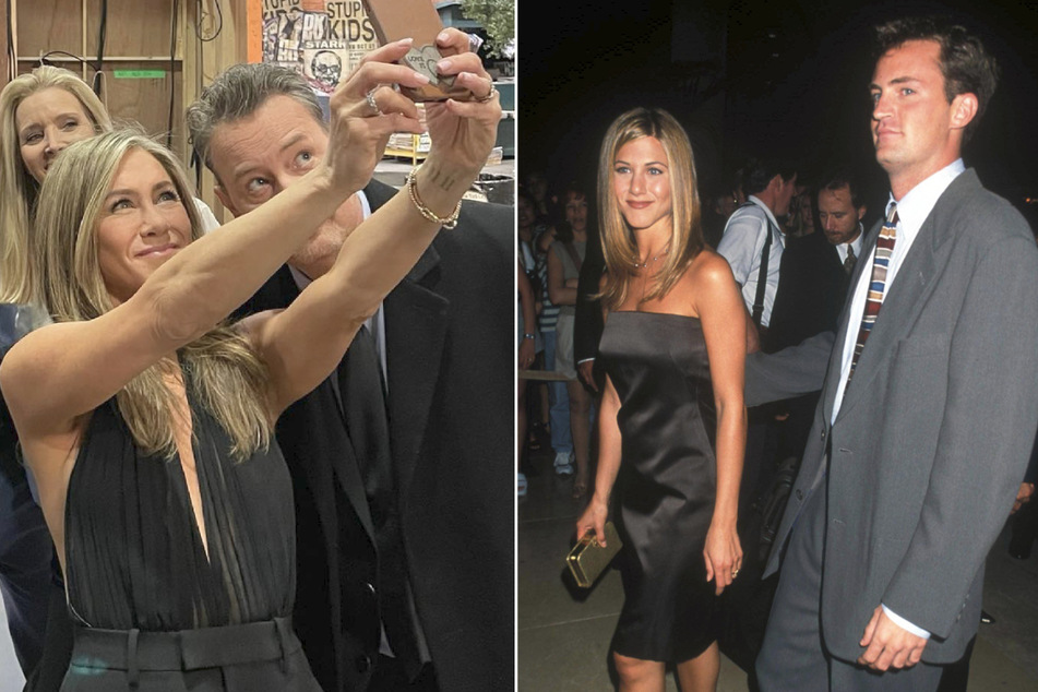 Jennifer Aniston said Matthew Perry seemed happy in a text exchange on the morning of his death in October.