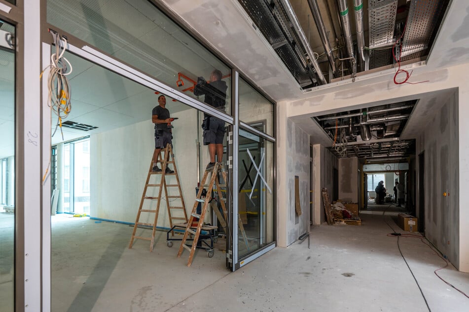 Der Innenausbau des neuen Herzzentrums im Klinikum Chemnitz läuft derzeit auf Hochtouren.