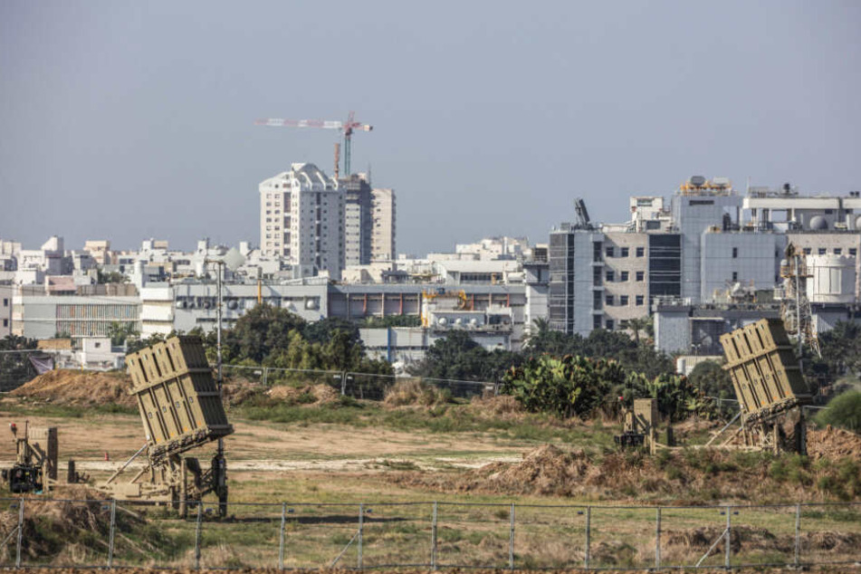 Das israelische Raketenabwehrsystem "Iron Dome" (Eisenkuppel) im Einsatz.