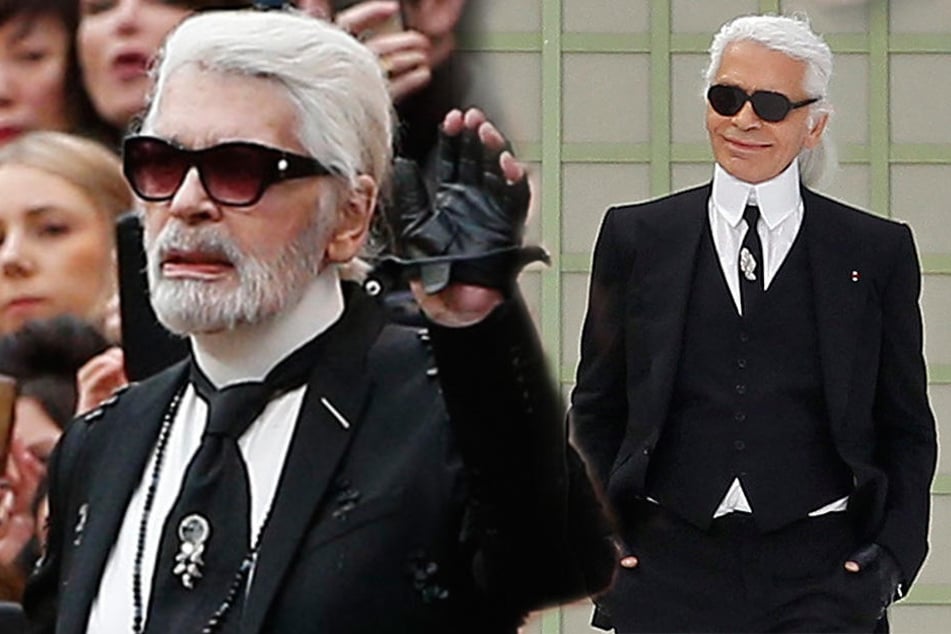 Der deutsche Modedesigner Karl Lagerfeld trägt neuerdings einen weißen Bart.