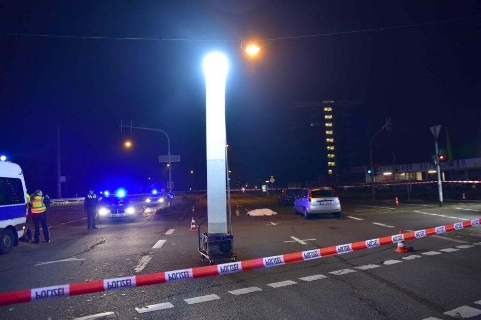 Die Polizei sicherte die Unfallstelle ab.
