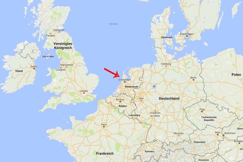 In etwa an dieser Stelle stürzte Schäfer in die Nordsee. Sein Flugziel was Osnabrück.