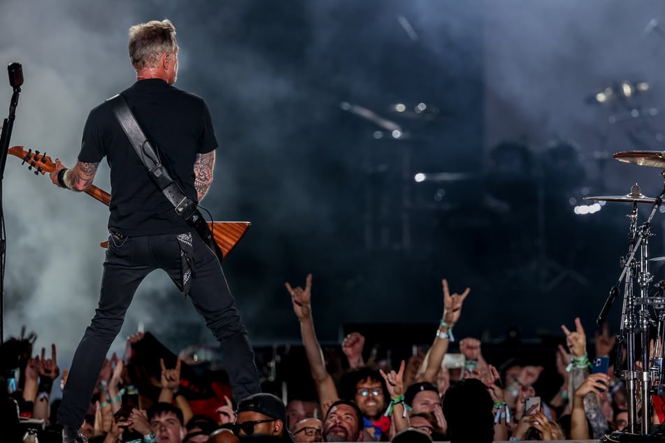 James Hetfield bei dem Auftritt seiner Band auf dem "Mad Cool"-Festival in Madrid 2022. Auch in diesem Jahr macht die Metal-Legende wieder in Madrid Station.