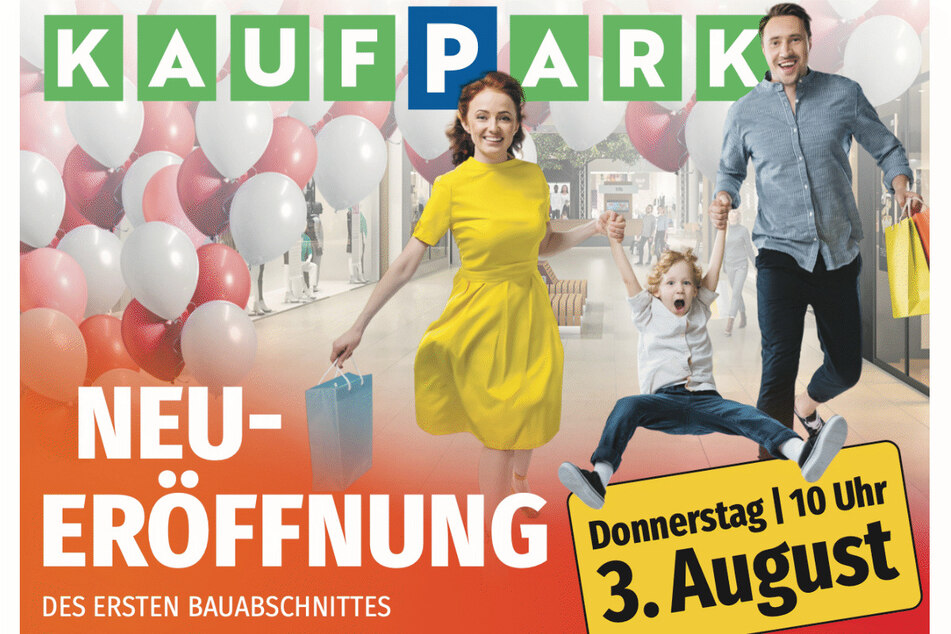 Das Gebäude vom Kaufpark Dresden wurde komplett neu gebaut und öffnet am 3. August die Türen.