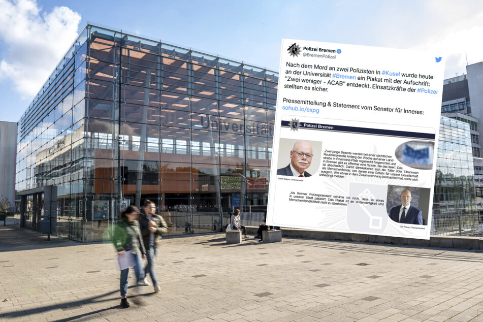 Nach tödlichen Schüssen auf Polizisten: "Abscheuliches" Plakat an Uni Bremen entdeckt