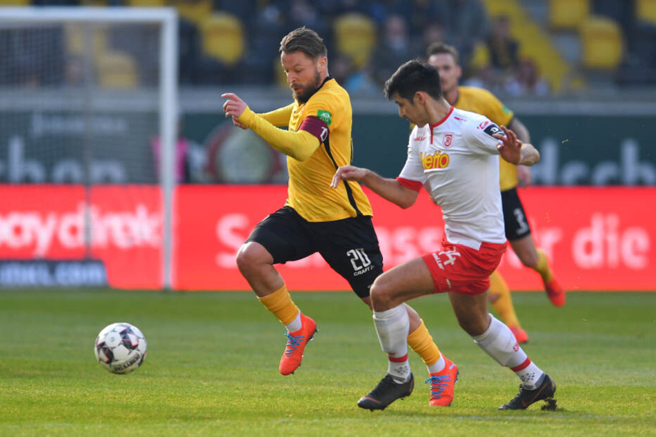 Patrick Ebert geht immer mit vollem Einsatz voran und ist daher wichtig für Dynamos Mannschaftsgefüge.