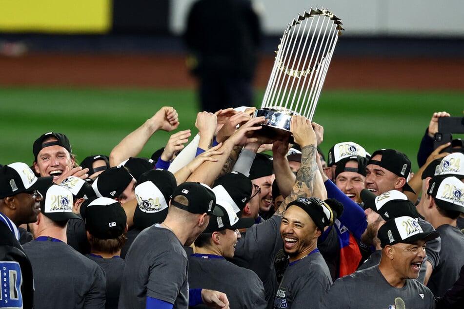 The LA Dodgers celebrated winning the World Series for the eighth time after sealing a comeback victory against the New York Yankees.