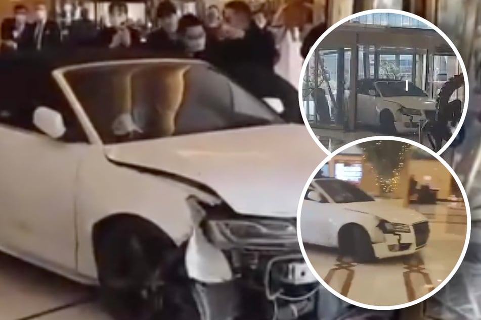 Hotelgast spielt verrückt: 28-Jähriger rast mit Auto in Lobby und richtet Chaos an