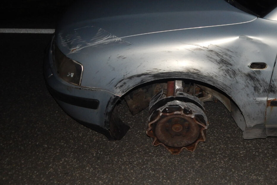 Der Fahrer hielt erst an, als es gar nicht mehr ging.