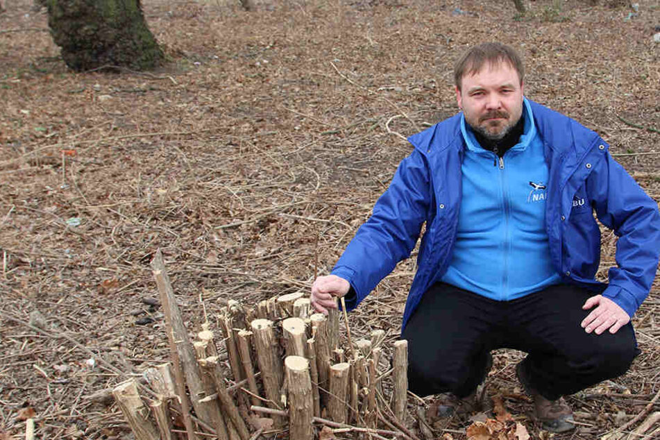 Leipzigs NABU-Vorsitzender René Sievert (45) ist empört über den rücksichtslosen Eingriff in die Natur.