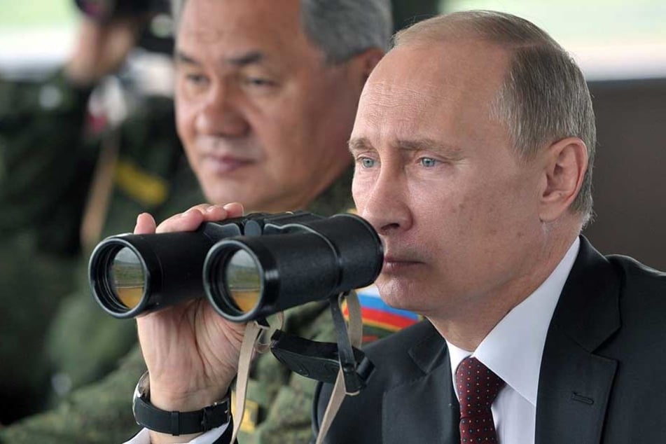 Wladimir Putin bei einer Übung der russischen Armee im Jahr 2014.