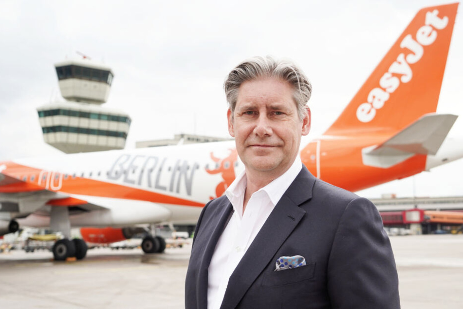 Easyjet-Geschäftsführer Johan Lundgren am Flughafen Berlin Tegel.