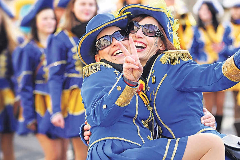 Die Jecken sind los: Und auch in Sachsen wird ausgelassen Fasching gefeiert.