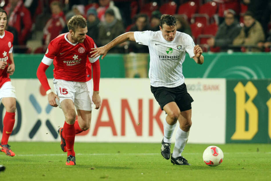 Heute vor sieben Jahren: Der heutige Co-Trainer Marc Hensel (r.) verlor mit Aue bei Erstligist Mainz mit Jan Kirchoff 0:2.