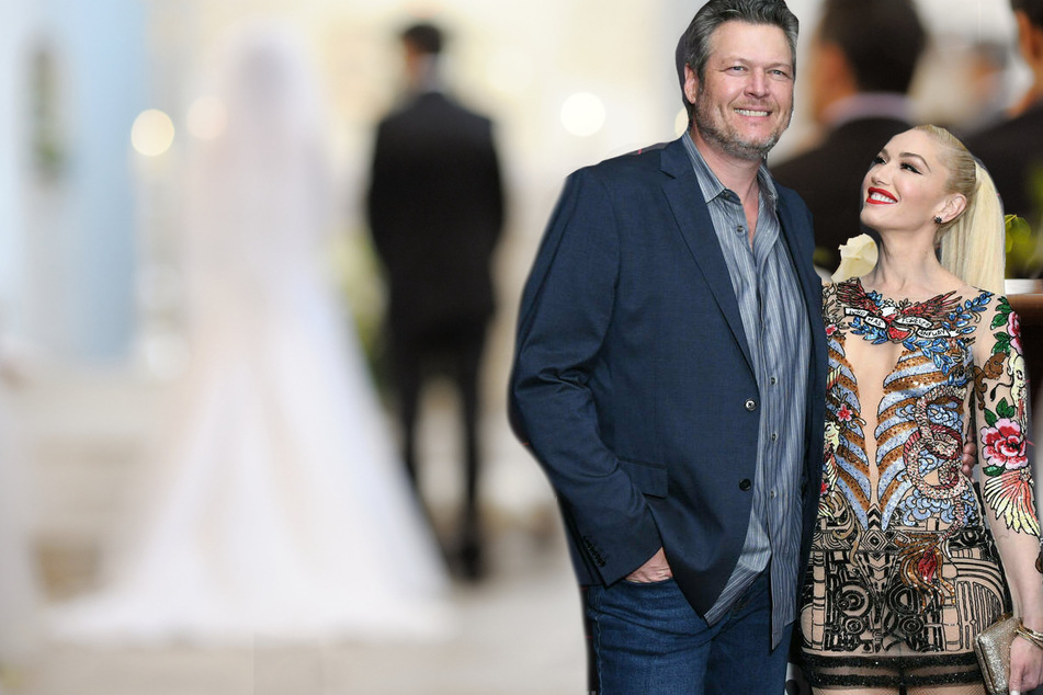 Gwen Stefani (r.) and Blake Shelton secretly tied the knot over the Fourth of July weekend after six years together.