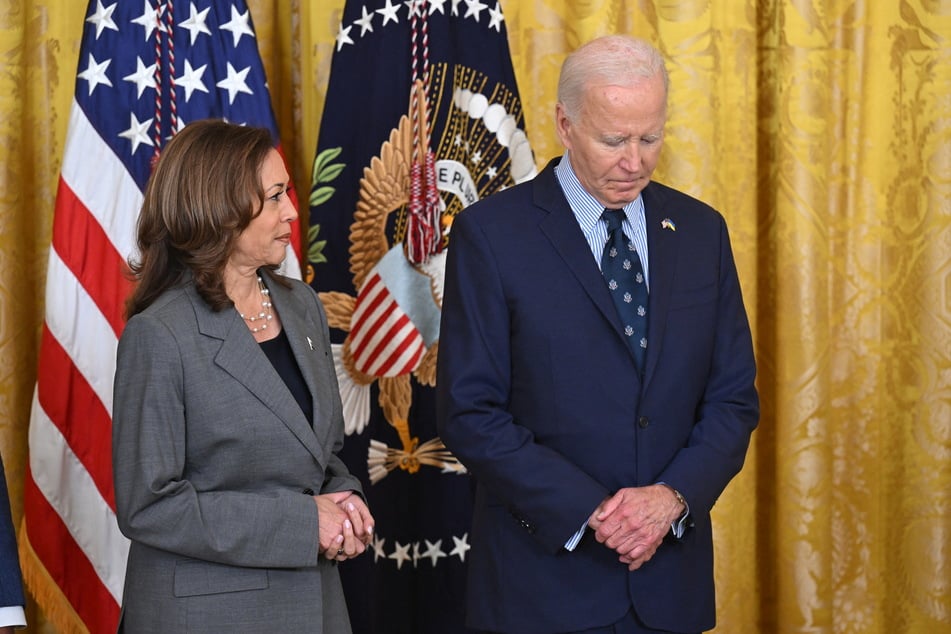 Vice President Kamala Harris and President Joe Biden commemorated the October 7 attacks with condemnations of Hamas and vows to back Israel (file photo).