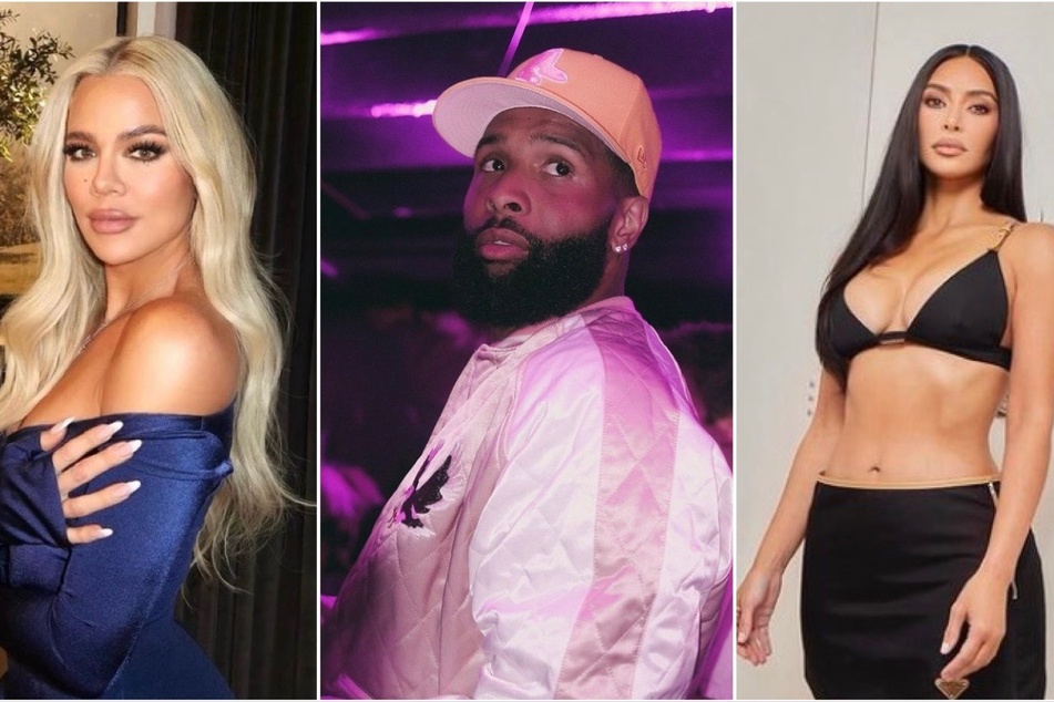 Kim Kardashian (r.) could be getting serious with Odell Beckham Jr. (c.) but is Khloé Kardashian (l.) okay with this?