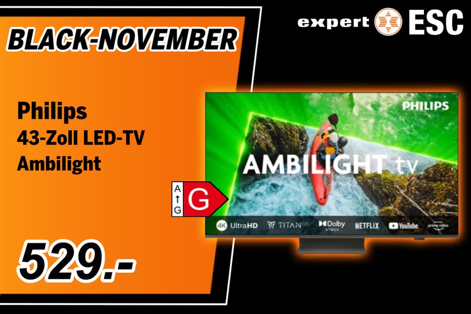 Der 43-Zoll Philips LED-TV für 529 Euro.