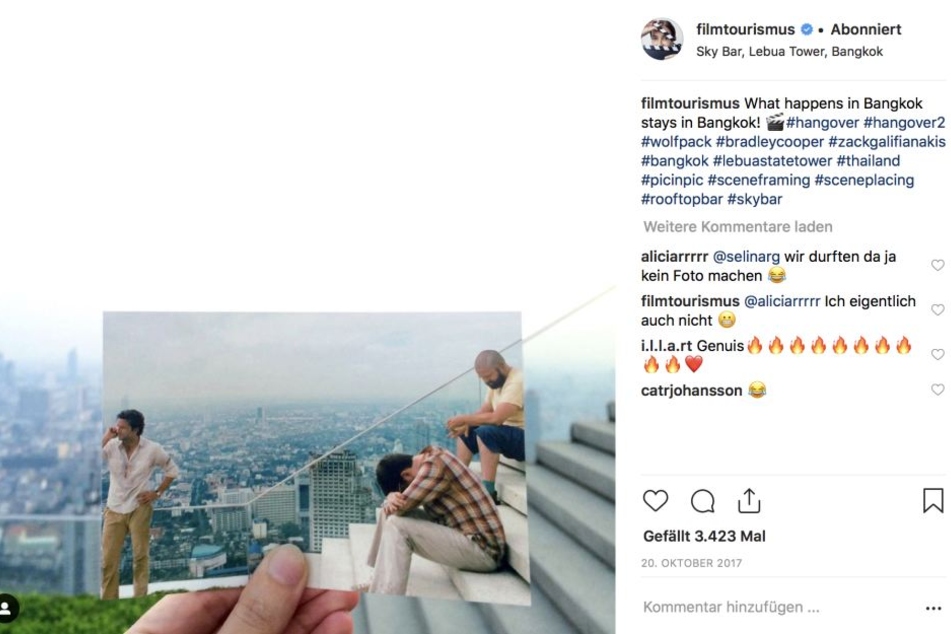 "Was in Bangkok passiert, bleibt in Bangkok!" heißt es in den Hangover-Filmen. Das gilt aber sicher nicht für den Erfolgs-Account @Filmtourismus auf Instagram, hier können wir alle einen Blick auf die atemberaubende Filmkulisse werfen.
