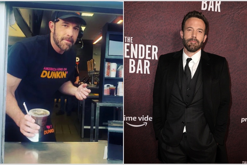 You got served! Ben Affleck was spotted serving coffee and smiles to customers at his favorite coffee chain, Dunkin' Donuts.