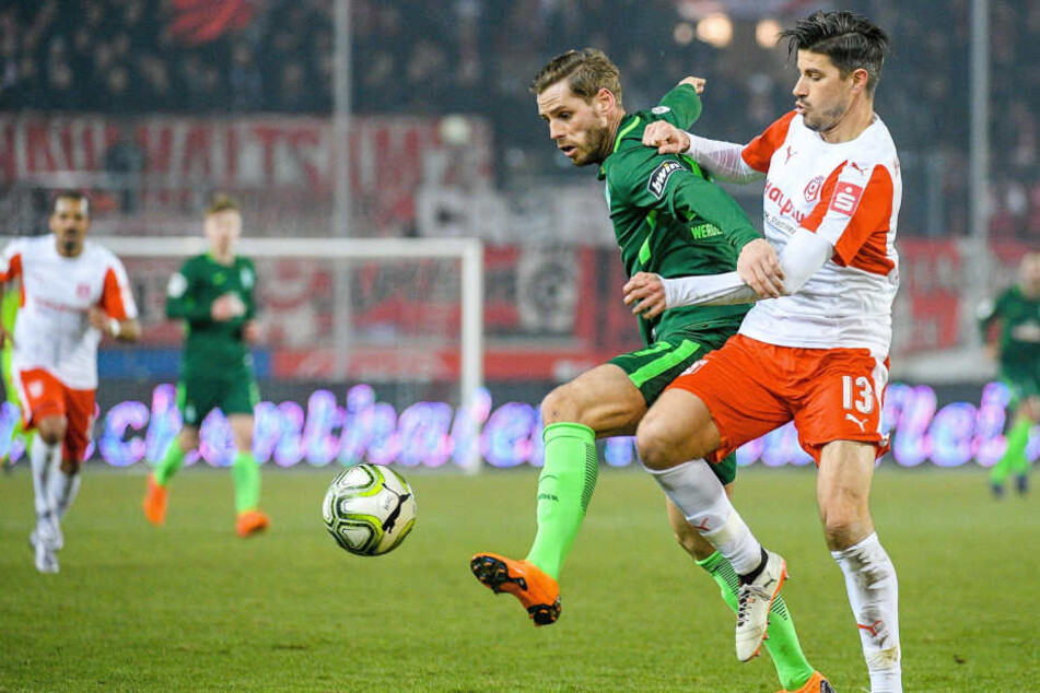 Eilers hier im Trikot von Werder Bremen II beim Spiel gegen den Halleschen FC.