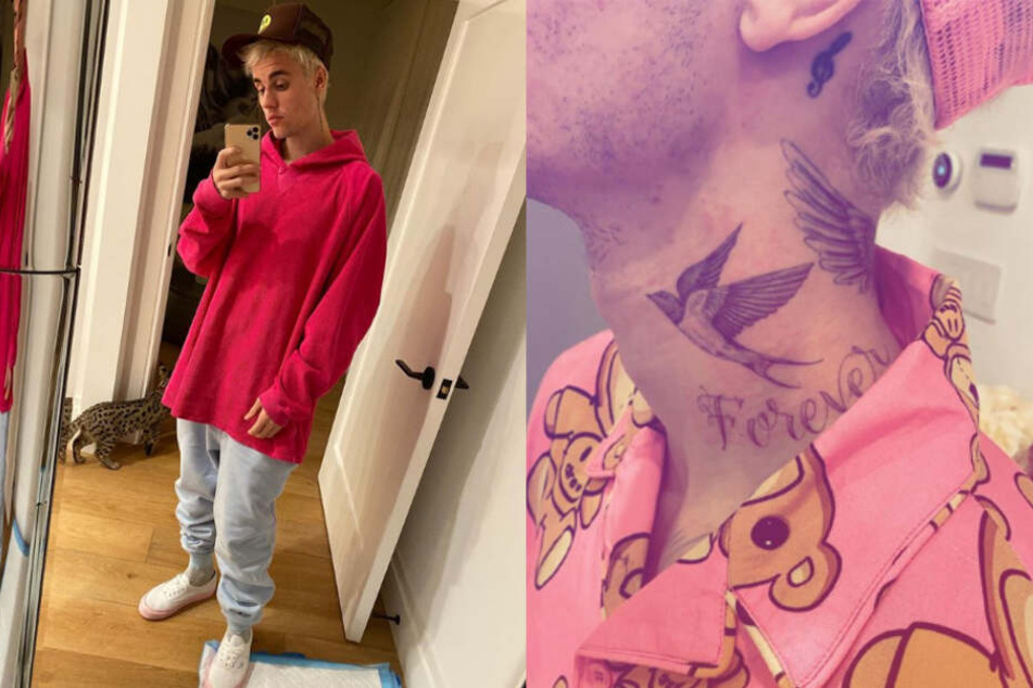 Der beliebte Sänger zeigte sich mitten am Tag mit Teddybären-Muster. Ein Teil der seltsamen Verkleidung ist auch auf Justins Instagram-Kanal zu sehen.