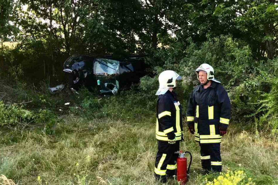 Die Feuerwehr sicherte die Unfallstelle ab.