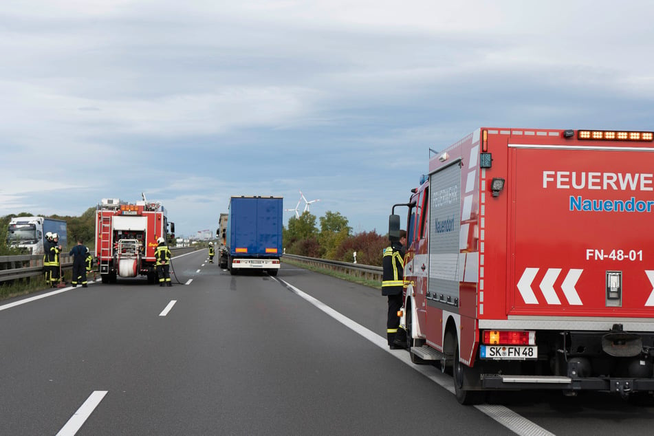 Etwa 30 Einsatzkräfte der Feuerwehren Nauendorf, Wettin, Löbejün und Domnitz waren bei dem Unfall vor Ort.