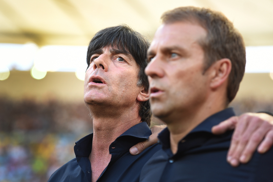 Jogi Löw (61, l.) und Hansi Flick (56, r.) beim WM-Finale 2014.