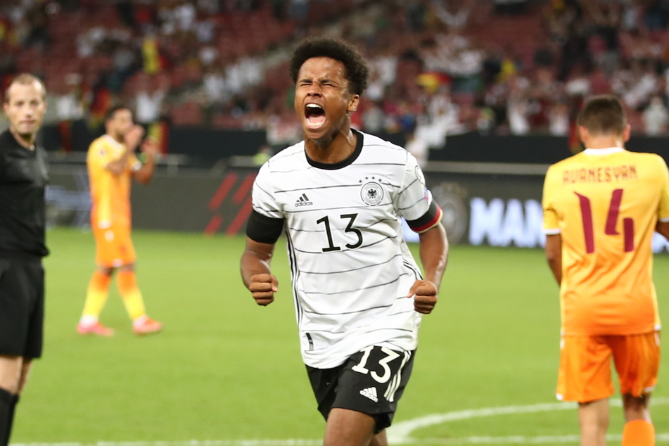 Karim Adeyemi (19) traf direkt in seinem ersten Spiel für die A-Nationalmannschaft.