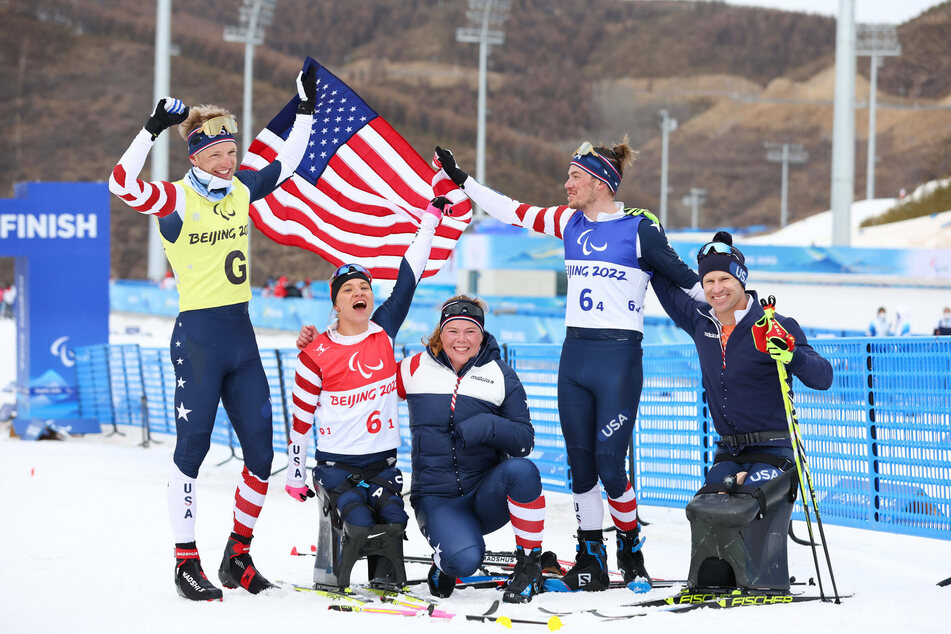 The US Cross-Country Mixed-Relay Team won the event's first-ever gold medal.