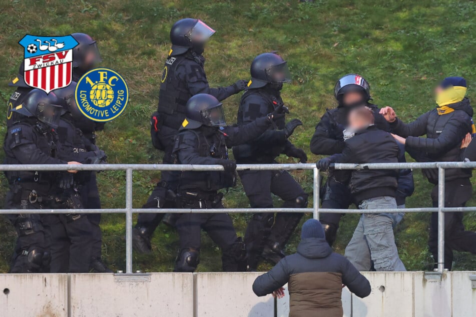 Heftige Ausschreitungen nach FSV-Spiel: Gästebereich zerlegt, Polizisten attackiert!