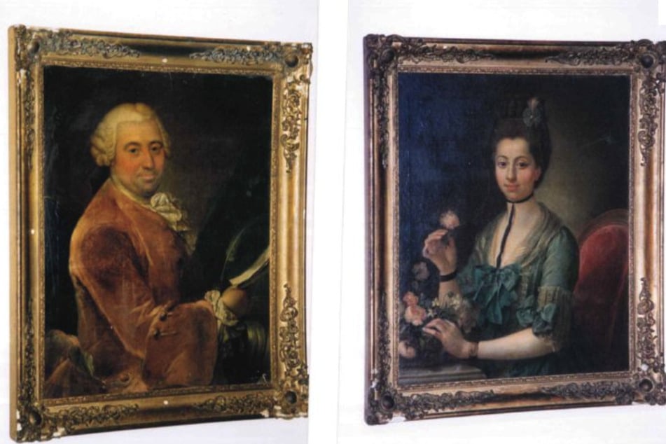 Die Kripo sucht nach den beiden Öl-Gemälden (Porträts des Marquis und der Marquise de Belsunce), die aus dem Berliner Stadtteil Charlottenburg geklaut wurden.