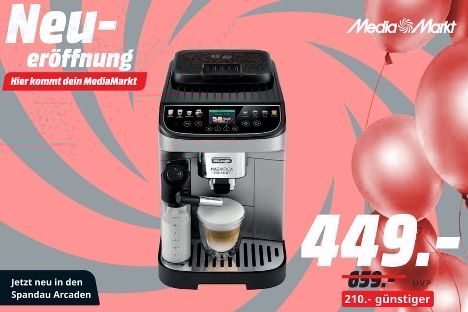 DeLonghi Kaffeevollautomat für 449 statt 659 Euro.